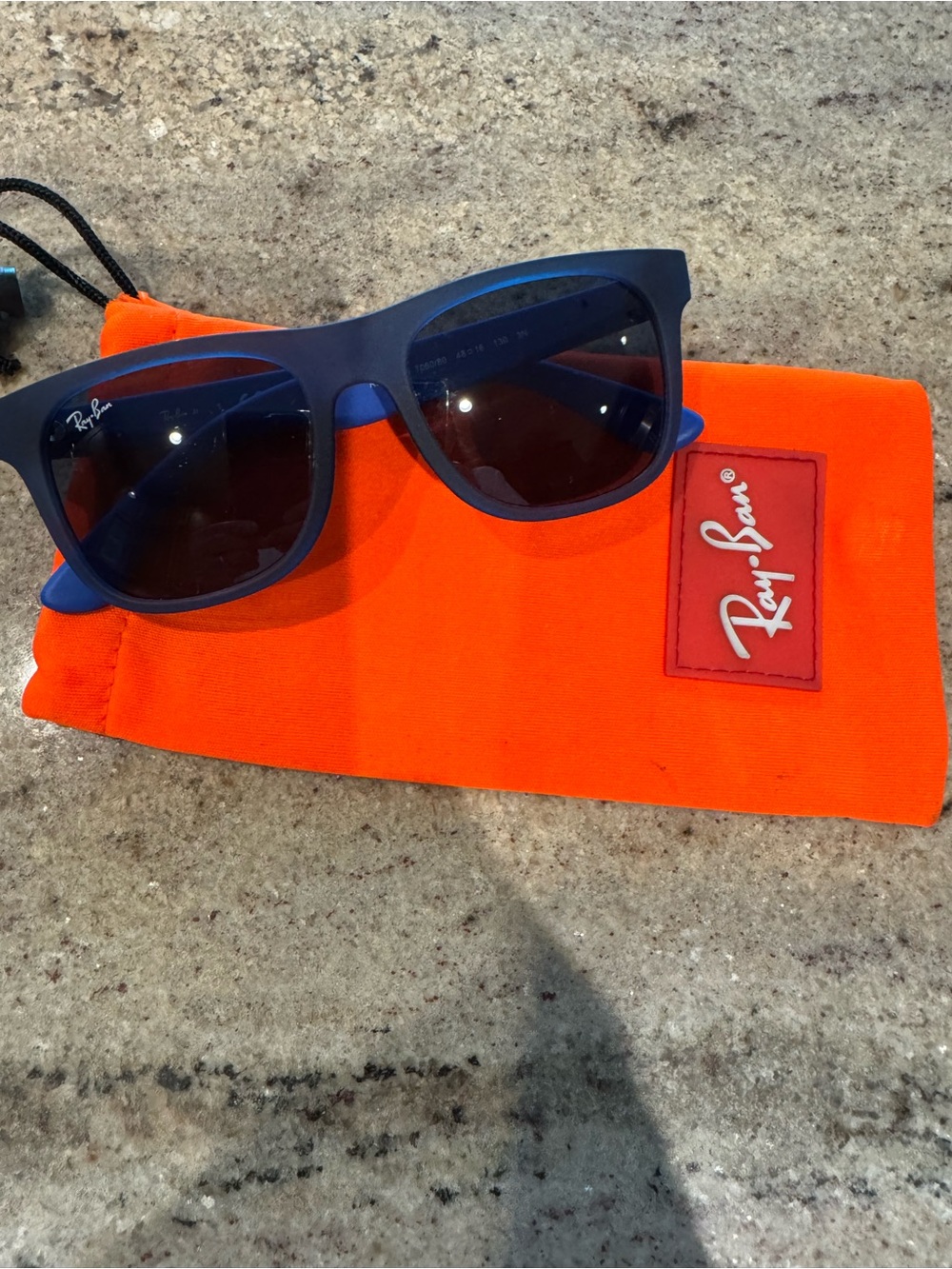 Ray-Ban Kids Blue Sunglasses with Orange Pouch
